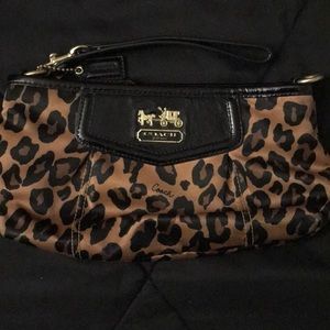 Leopard Coach Wristlet
